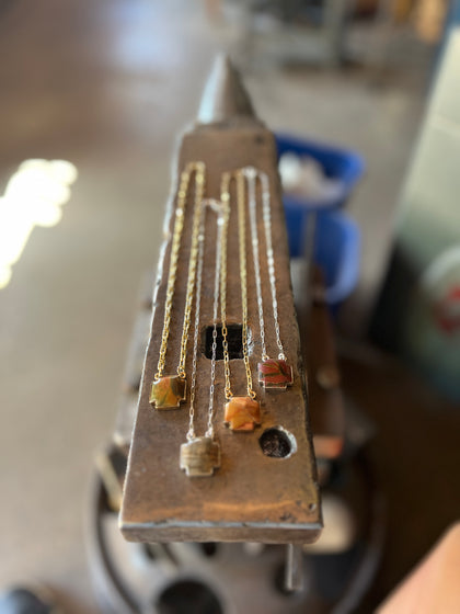 Sterling Silver Red Creek Jasper Cross Necklace