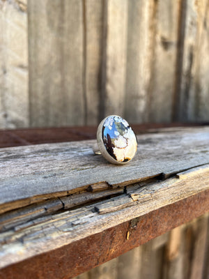 Wild Horse & Sterling Silver Ring D6