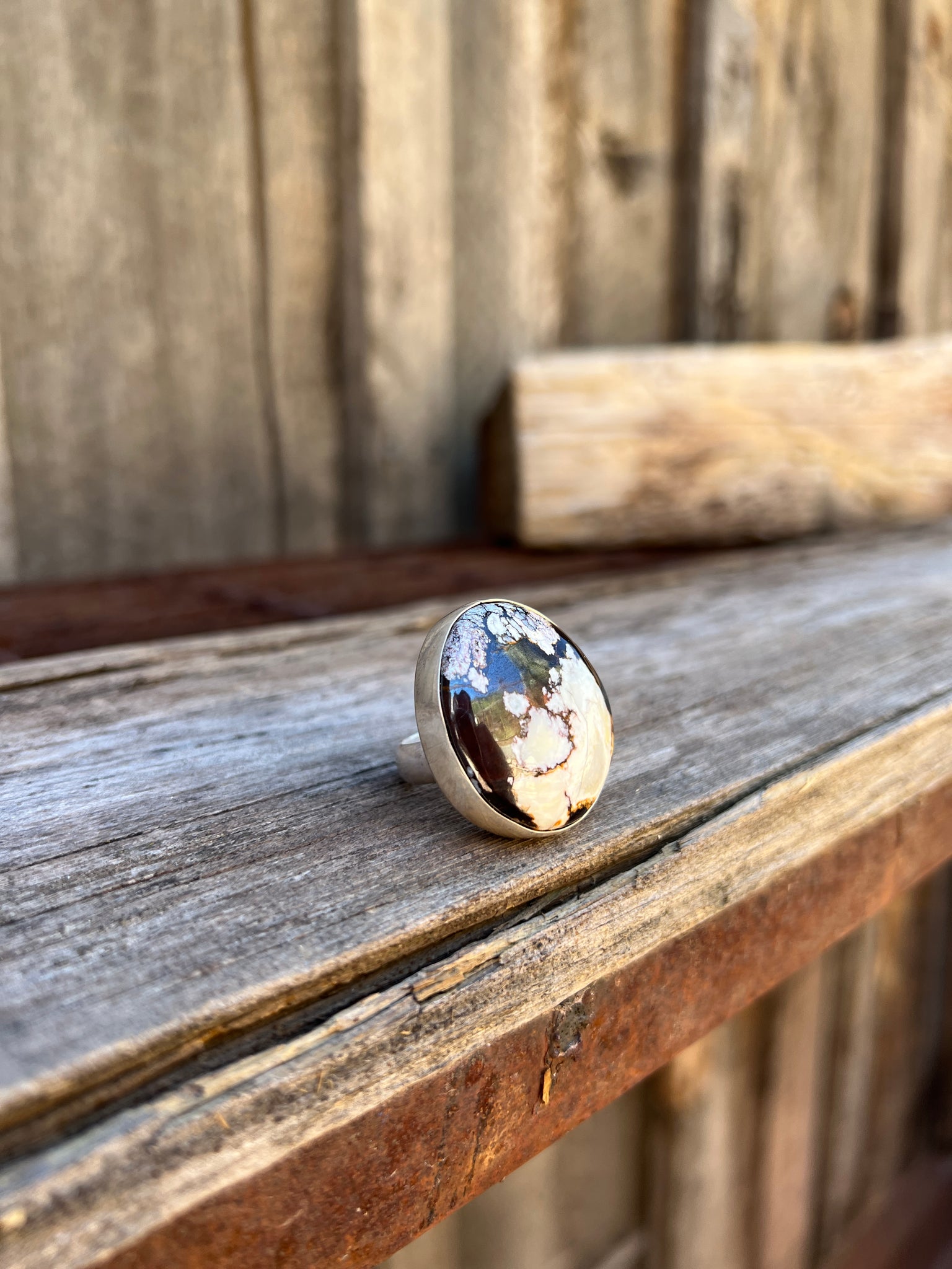 Wild Horse & Sterling Silver Ring D6