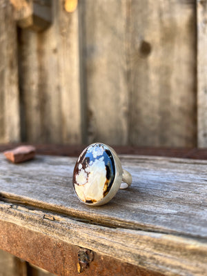Wild Horse & Sterling Silver Ring D6