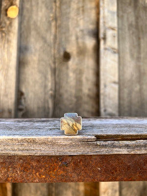 Red Creek Jasper ring in Sterling Silver D10