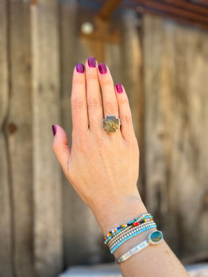 Red Creek Jasper ring in Sterling Silver D10