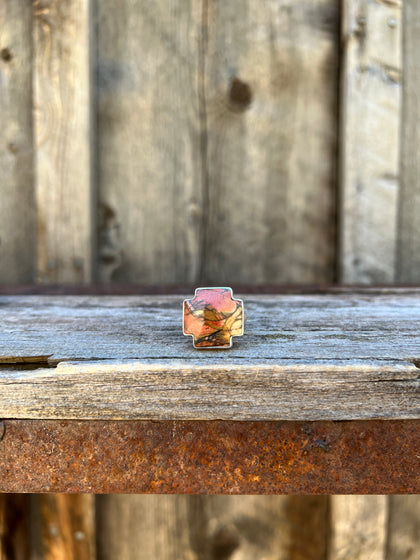Red Creek Jasper ring in Sterling Silver