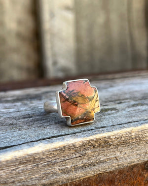 Red Creek Jasper ring in Sterling Silver D11