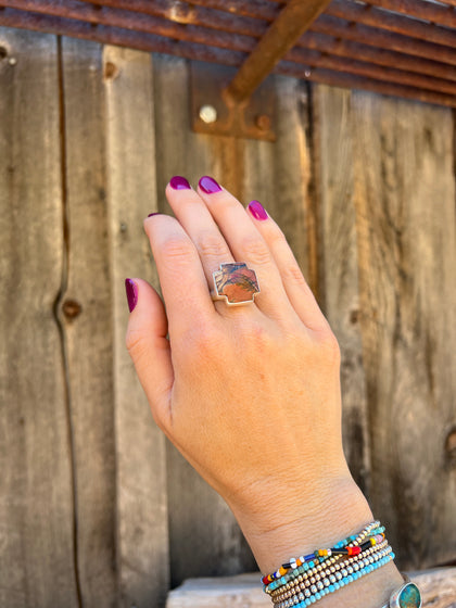 Red Creek Jasper ring in Sterling Silver