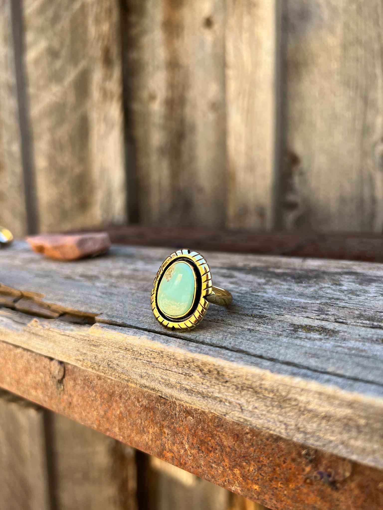Campitos Turquoise Detail Band Ring in Gold Alchemia D14