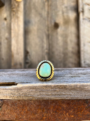 Campitos Turquoise Detail Band Ring in Gold Alchemia D14