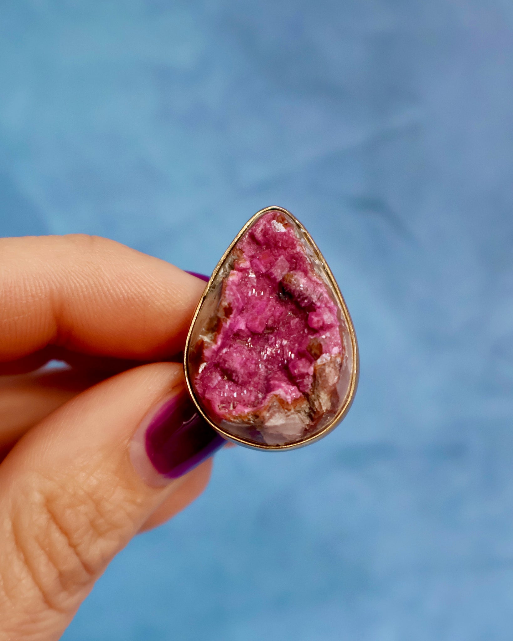 Wild Thistle Cobalto Calcite Ring WT102