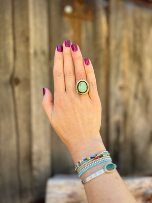 Campitos Turquoise Detail Band Ring in Gold Alchemia D14