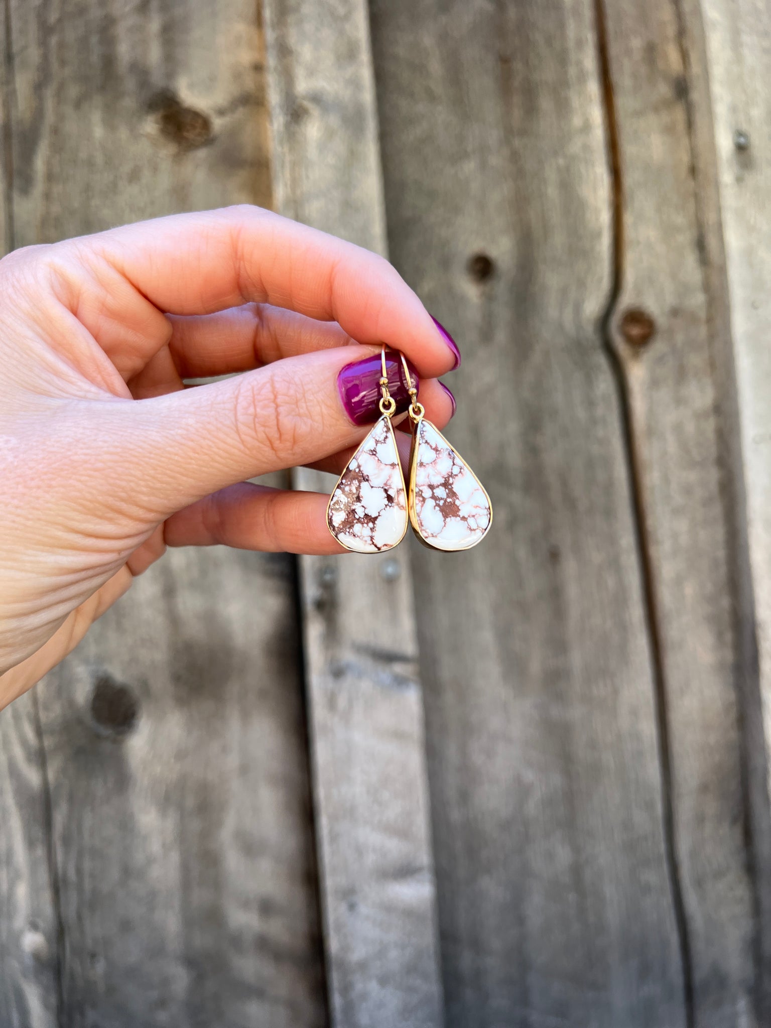 Wild Horse Magnesite Earring in Gold Alchemia D22