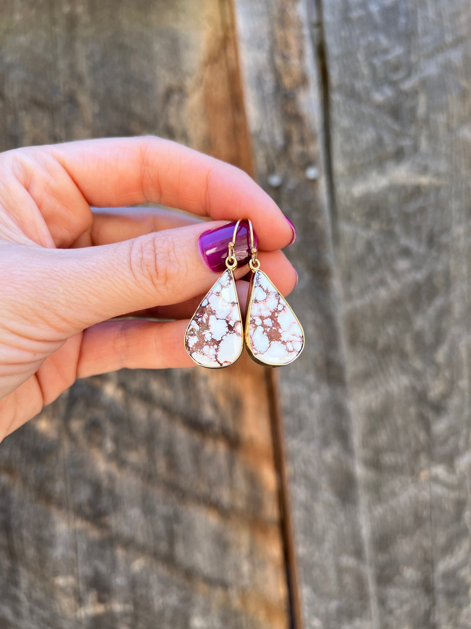 Wild Horse Magnesite Earring in Gold Alchemia D22