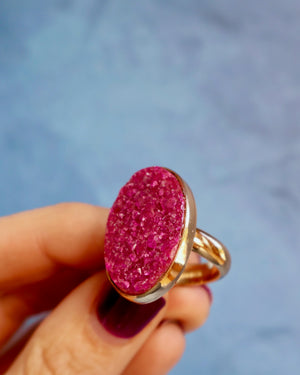 Wild Thistle Cobalto Calcite Ring in Gold Alchemia WT105