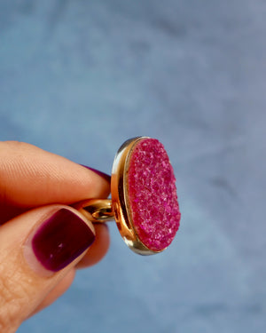 Wild Thistle Cobalto Calcite Ring in Gold Alchemia WT105
