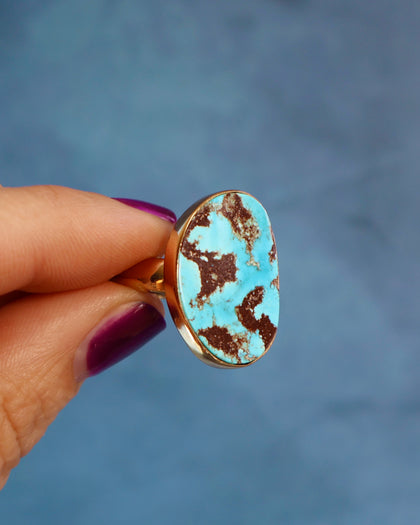 Turquoise Ring in Gold Alchemia