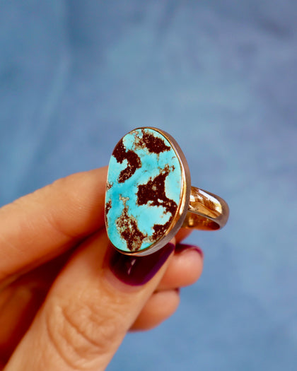 Turquoise Ring in Gold Alchemia