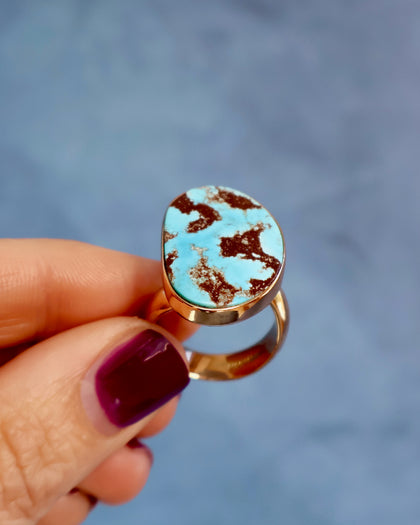 Turquoise Ring in Gold Alchemia