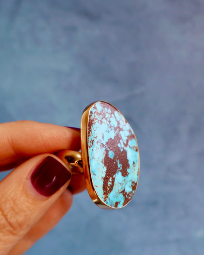 Turquoise Ring in Gold Alchemia