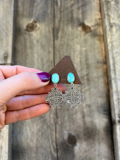 Blue Ridge Turquoise & Sterling Silver Southwest Earring