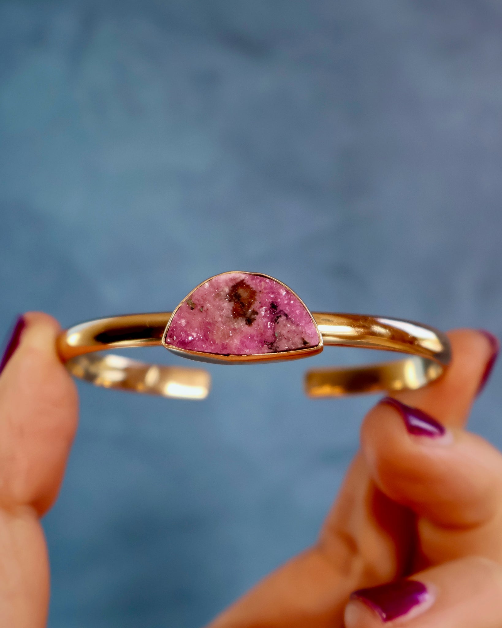 Wild Thistle Cobalto Calcite Cuff Bracelet WT124