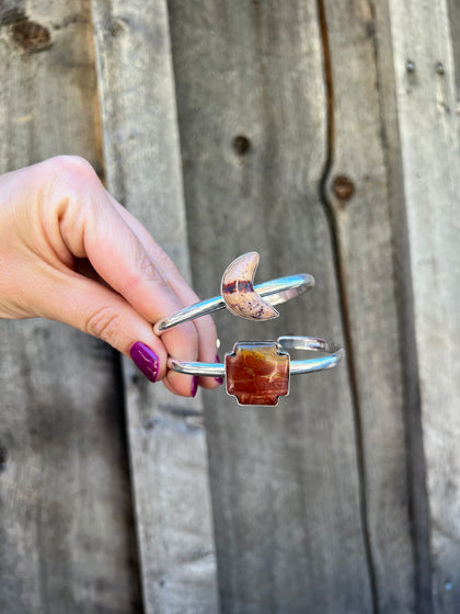 Red Creek Jasper Alpine Cross & Sterling Silver Bracelet