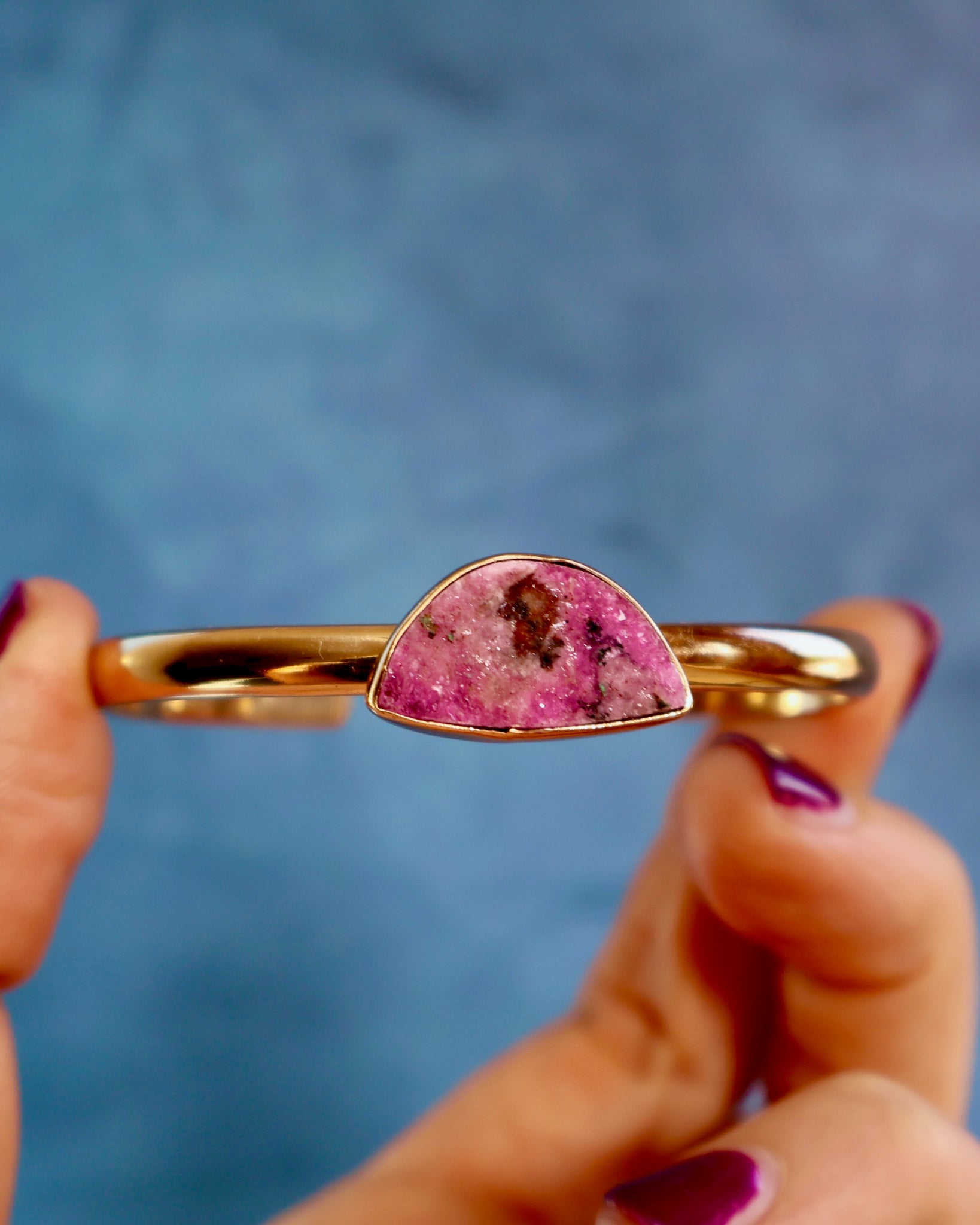 Wild Thistle Cobalto Calcite Cuff Bracelet WT124