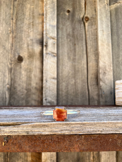 Red Creek Jasper Alpine Cross & Sterling Silver Bracelet