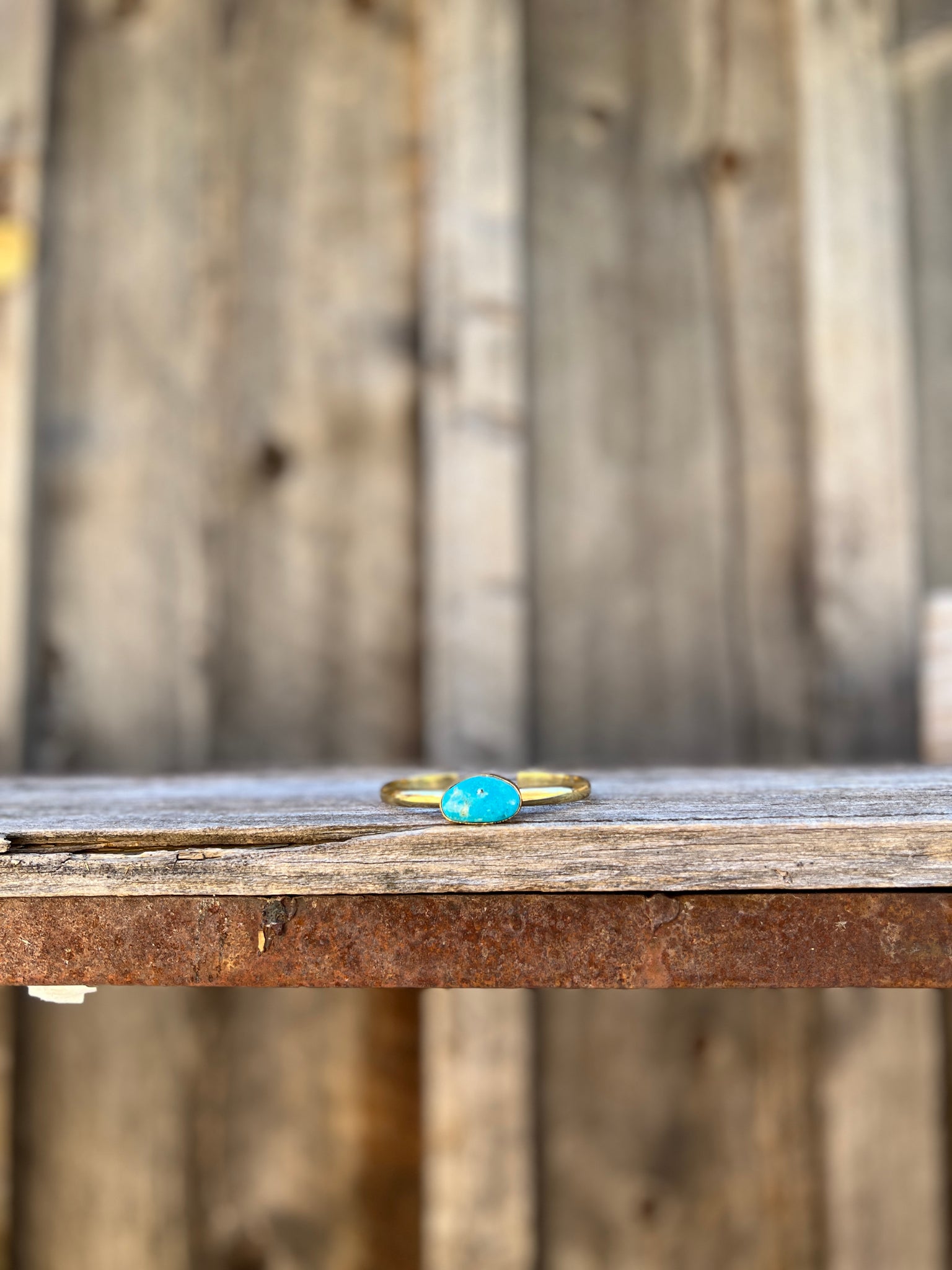 Kingman Turquoise & Gold Alchemia Cuff Bracelet D72