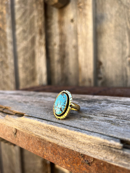 Cloud Mountain Detail Band Ring in Gold Alchemia