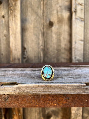 Cloud Mountain Detail Band Ring in Gold Alchemia D16