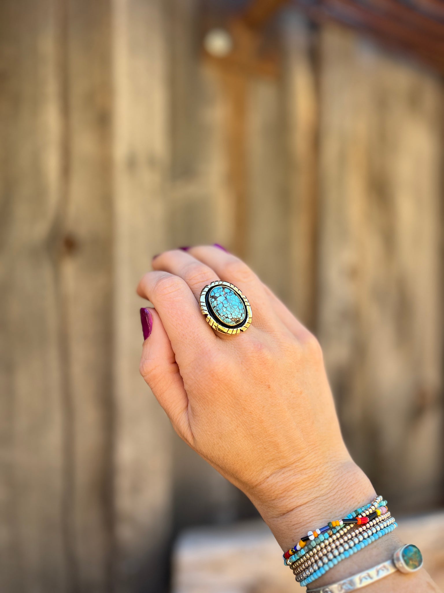 Cloud Mountain Detail Band Ring in Gold Alchemia D16