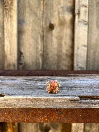 Red Creek Jasper ring in Sterling Silver