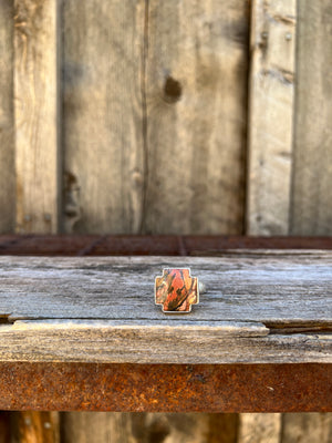 Red Creek Jasper ring in Sterling Silver D20