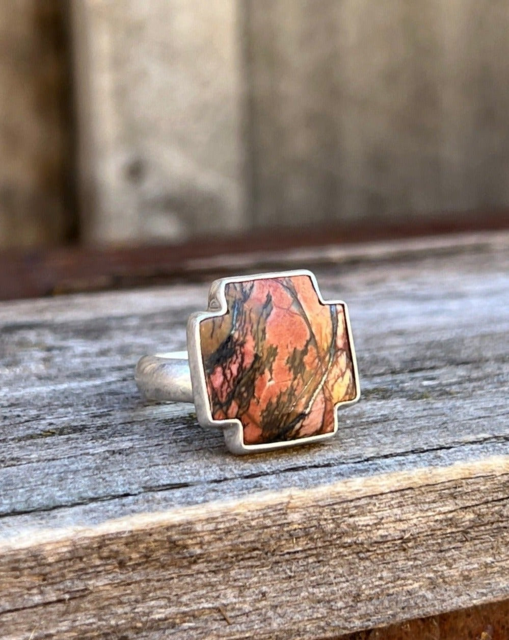 Red Creek Jasper ring in Sterling Silver D20