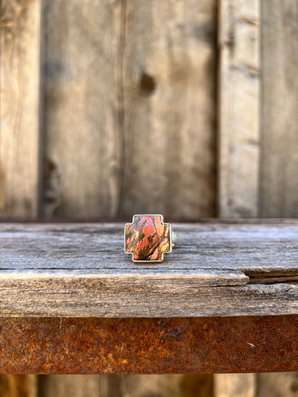 Red Creek Jasper ring in Sterling Silver