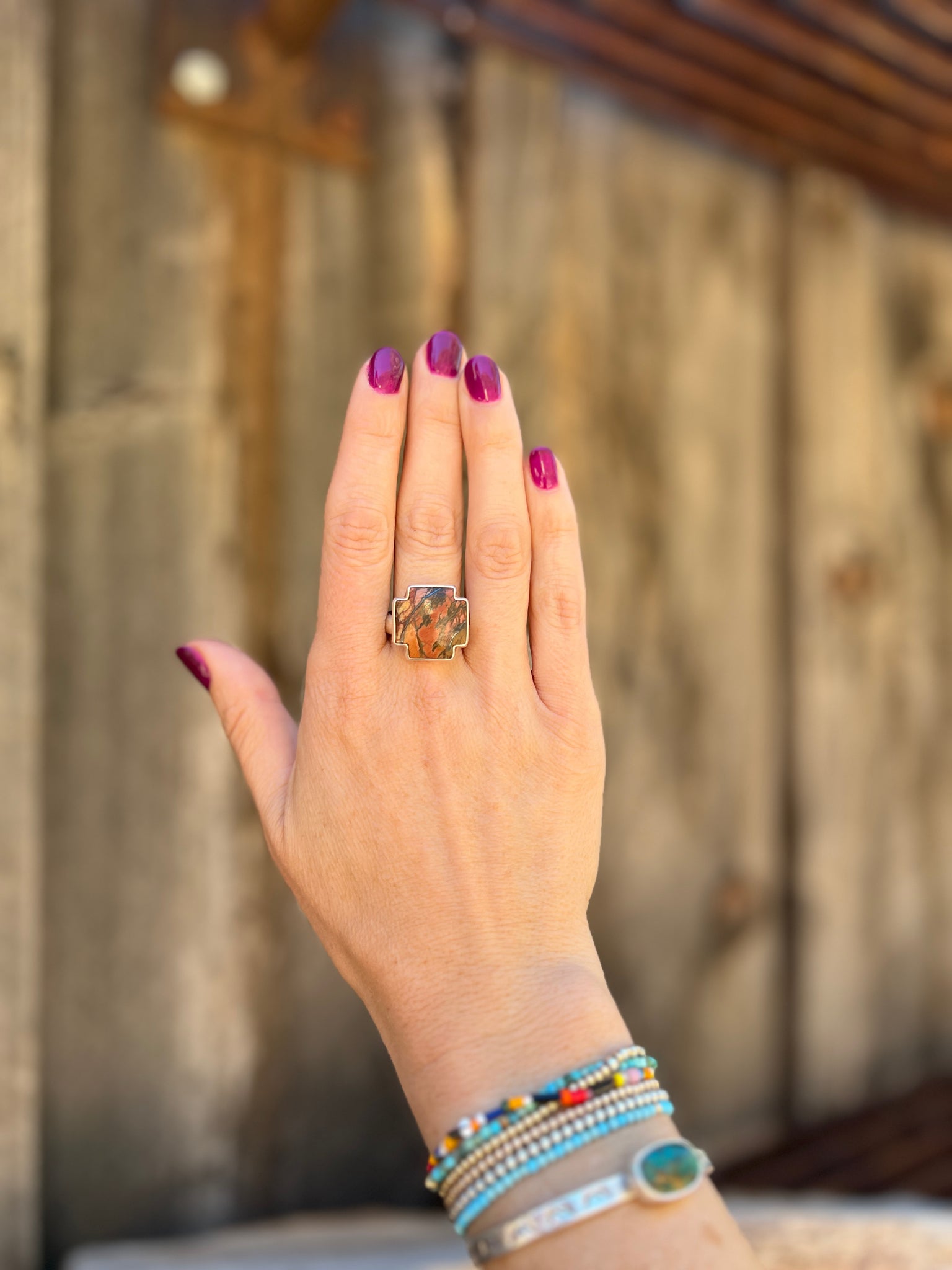 Red Creek Jasper ring in Sterling Silver D20