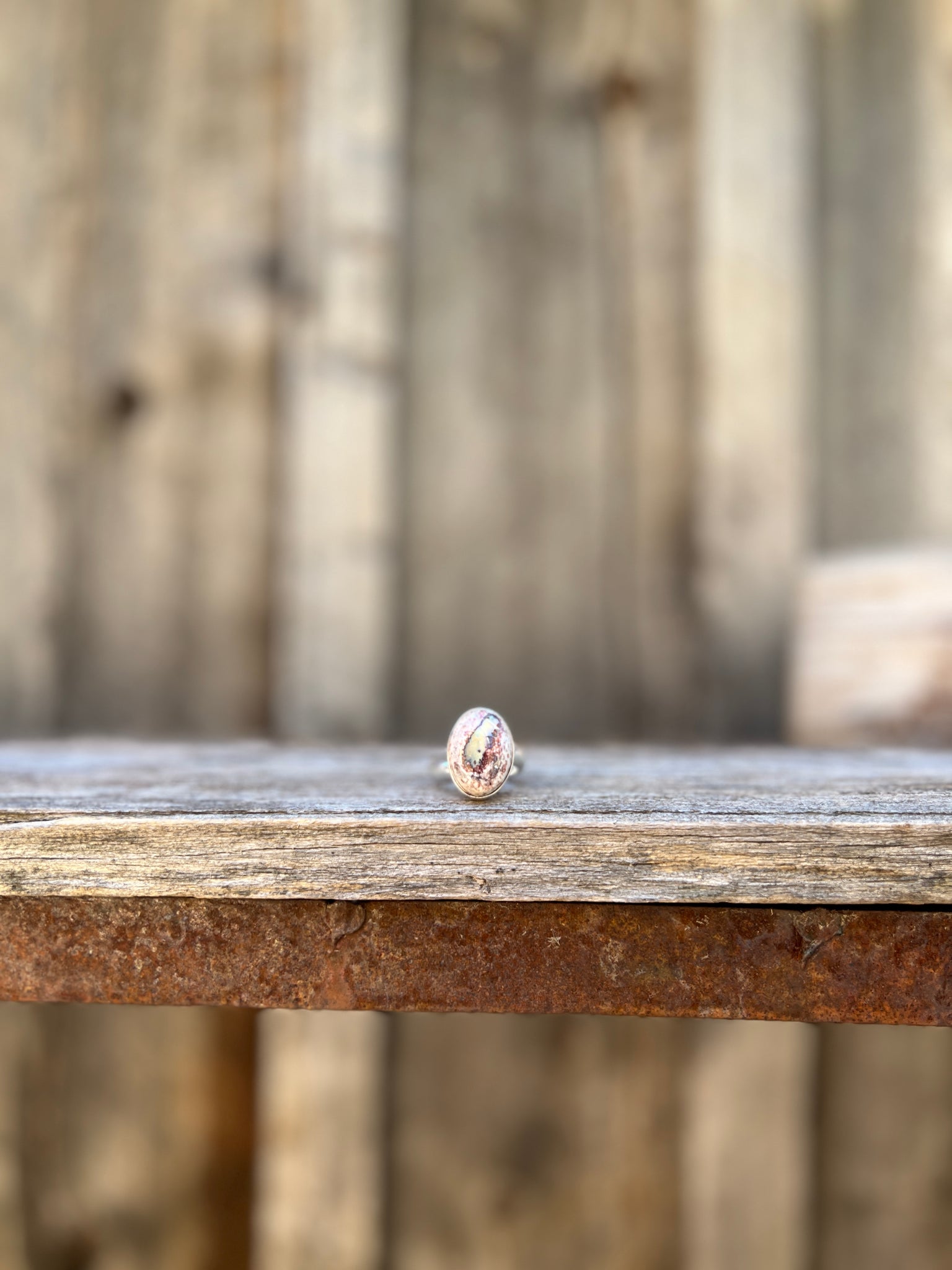 Cantera Opal & Sterling Silver Adjustable Ring D67