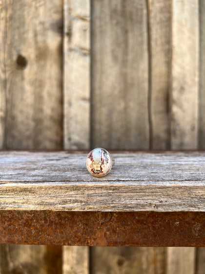 Cantera Opal & Sterling Silver Adjustable Ring