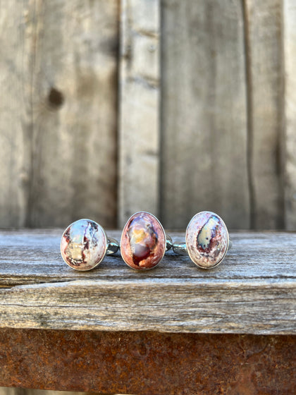 Cantera Opal & Sterling Silver Adjustable Ring