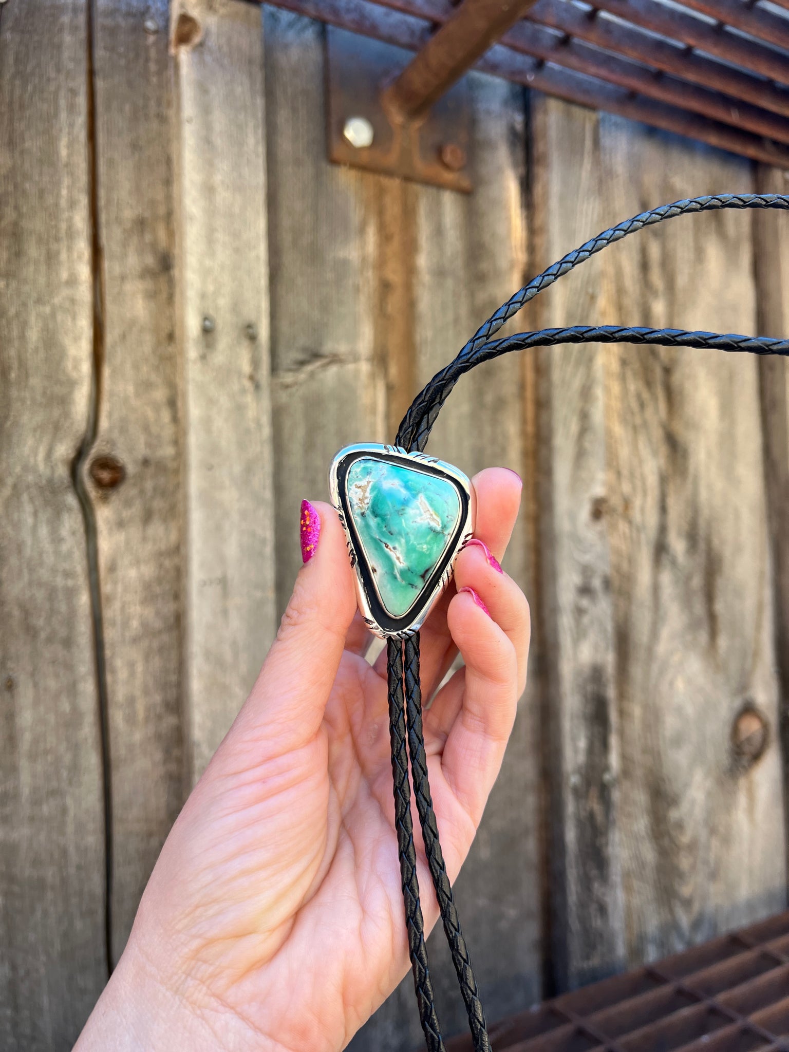 Variscite Bolo in Sterling Silver D83