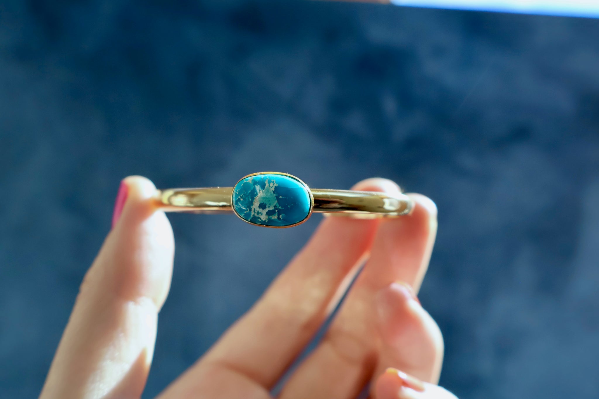Turquoise & Gold Alchemia Cuff Bracelet  H40