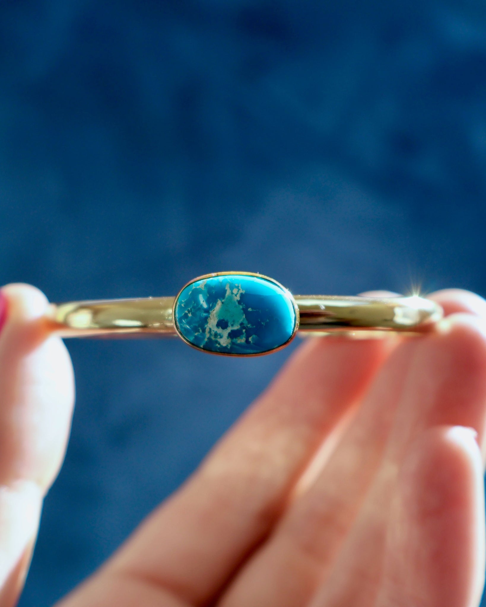 Turquoise & Gold Alchemia Cuff Bracelet  H40