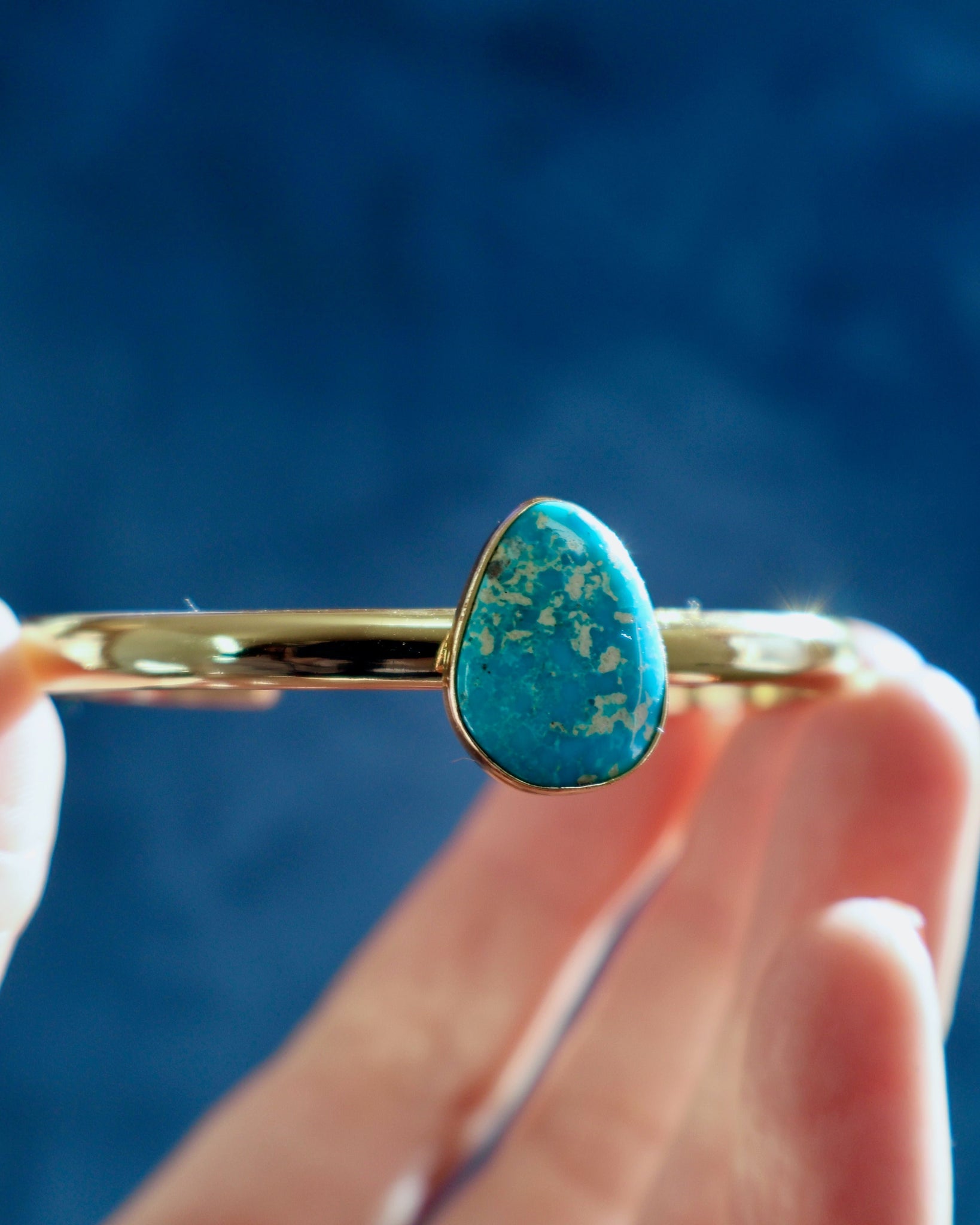 Turquoise & Gold Alchemia Cuff Bracelet  H39