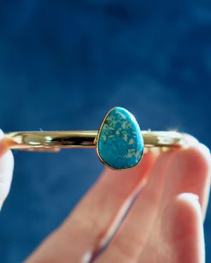 Turquoise & Gold Alchemia Cuff Bracelet  H39