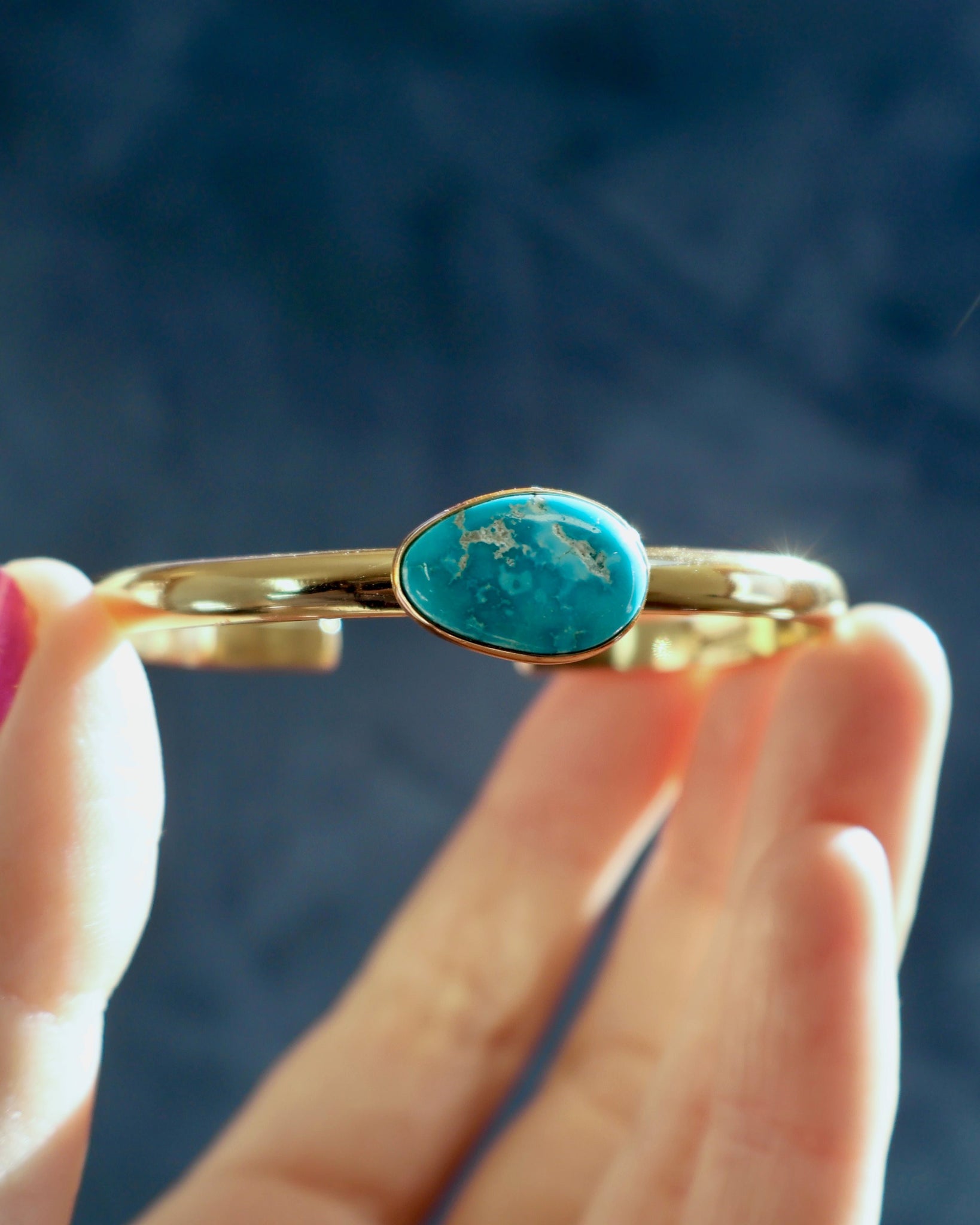 Turquoise & Gold Alchemia Cuff Bracelet  H44