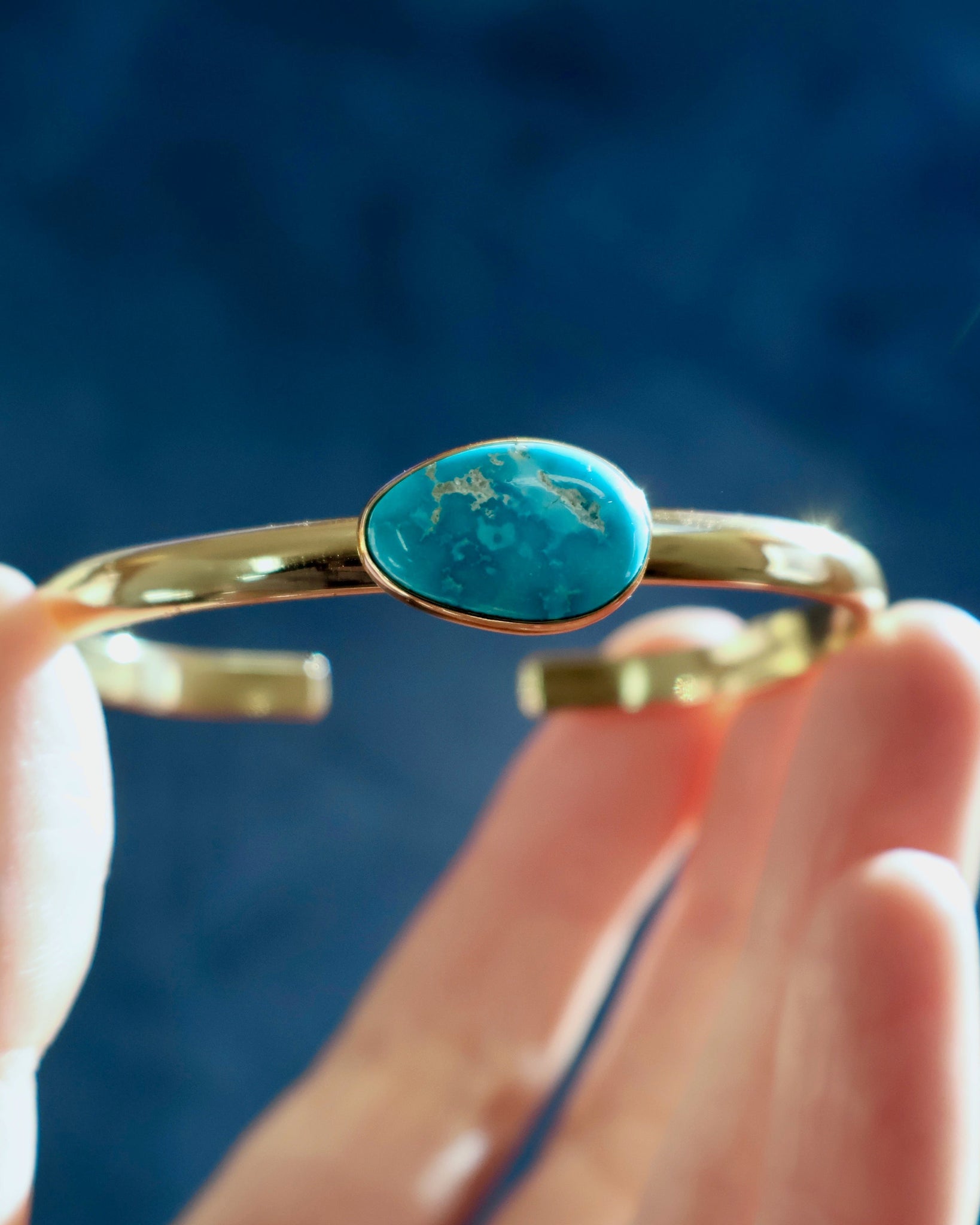 Turquoise & Gold Alchemia Cuff Bracelet  H44