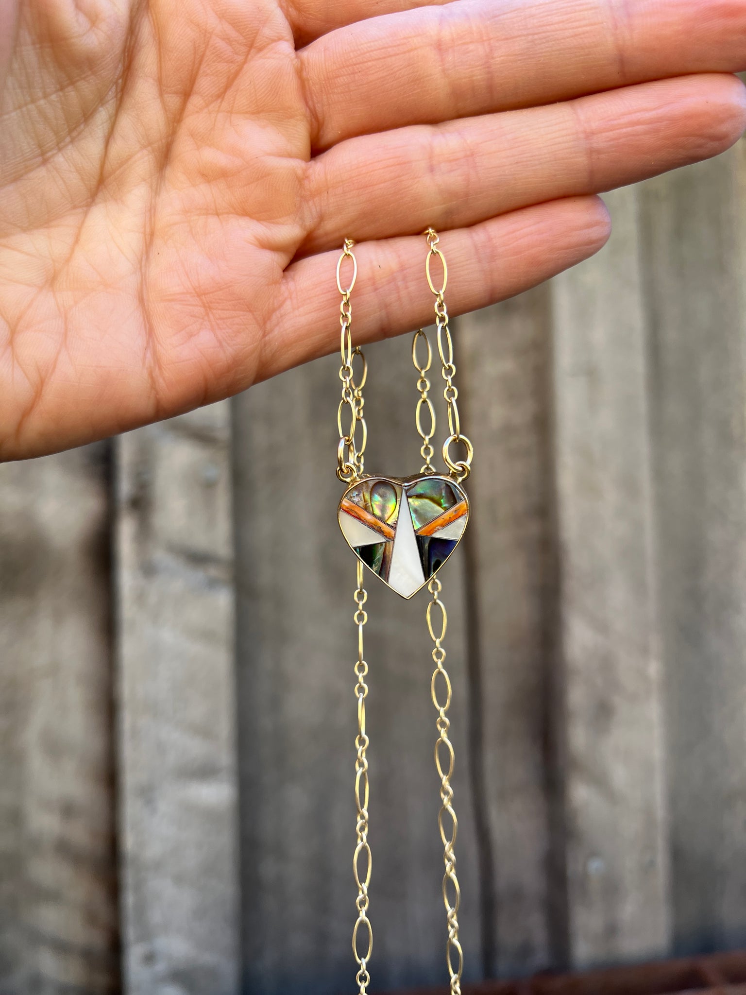 Heart Necklace with Gold Fill Chain T23