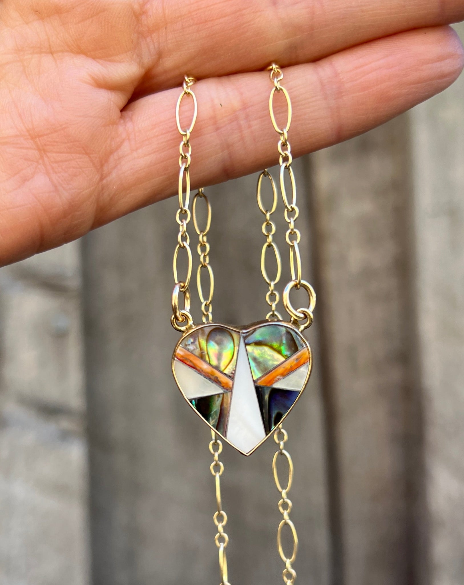Heart Necklace with Gold Fill Chain T23