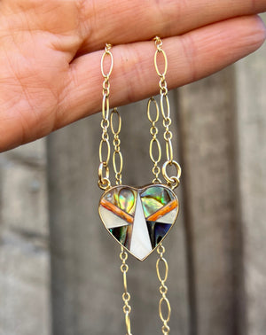 Heart Necklace with Gold Fill Chain T23
