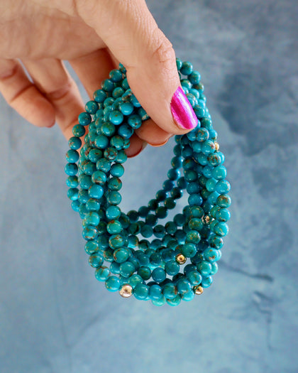 Turquoise Stretch Bracelet Size M/L Unisex