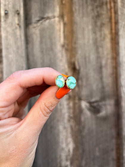 Sonoran Gold Turquoise Post Stud Earring in Gold Alchemia